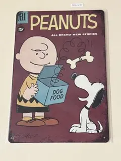 PEANUTS スヌーピー チャーリーブラウン ブリキ看板 インテリア