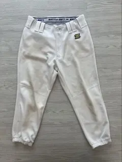 ZETT ホワイト 練習着用パンツ 少年用ヒザ2重補強レギュラーパンツ