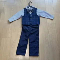 フォーマルスーツ 100cm ネイビー ストライプ