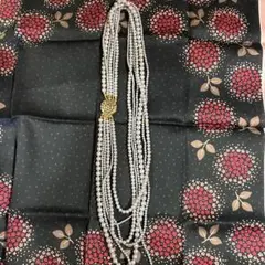 シルバー　多連バール調ネックレス