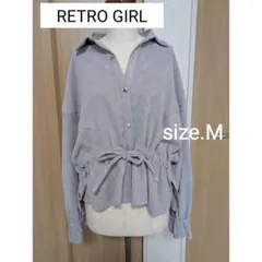 RETRO GIRL コーデュロイ長袖シャツ M 訳あり