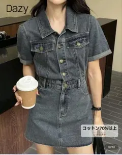 SHEIN デニムミニワンピース