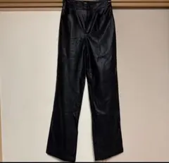5/6まで公開ZARA レザーパンツ　ハイウエスト