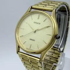 【新品電池/希少/稼働】セイコー ドルチェ 腕時計 5E31-6C10 ゴールド SEIKO ドルチェ 稼働品 美品 5E31-6C10 メンズ ゴールド文字盤 - メルカリ