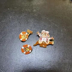 値下げ！チップとデール　ディズニー　クルーズライン ピンバッジ　2個
