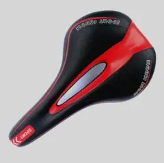 自転車サドル 低反発スポーツサドル 痛み軽減タイプ ブラック×レッドのサムネイル