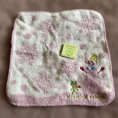 ヒロミチナカノ　タオルハンカチ　雪だるまとカエル　ピンク系のサムネイル