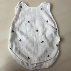 ケラッタベビースリーパー 白地 花柄 100%コットンガーゼ