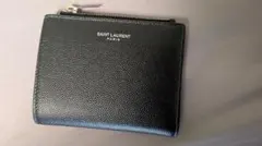 SAINT LAURENT PARISサンローラン 2つ折り財布ブラック YSL