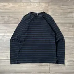 OLD UNIQLO striped l/s shirt L archive短丈