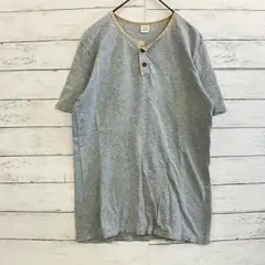 UNITED ARROWS ヘンリーネック 半袖 Tシャツ 綿100 グレー M