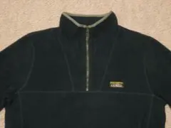 美品　LLビーン　プルーオーバーフリース　ハンターグリーン　M(ゆったりサイズ)