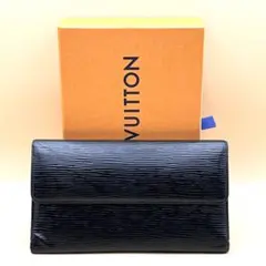 ルイヴィトンエピポルトフォイユサラ長財布ノワール黒M63382