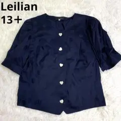 Leilian レリアン ノーカラージャケット　ドット　ハートボタン　水玉のサムネイル