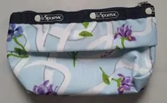 LeSportsac 花柄ポーチ 青色