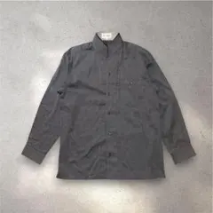 PAGELO レトロ 総柄シャツ ドット柄 長袖シャツ モノトーン メンズ Mのサムネイル