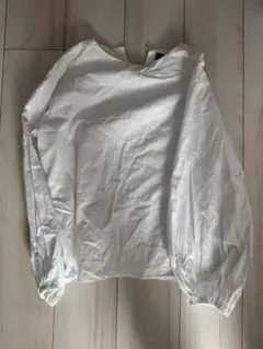 新品　BIRTHDAY BASH ホワイト バルーンスリーブ シャツ