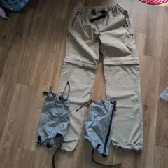 THE NORTH FACE ベージュパンツ 取り外し裾カバー付き