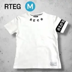 RTEG Ｔシャツ Ｍ ホワイト 綿混 オールドイングリッシュロゴ モノトーンのサムネイル