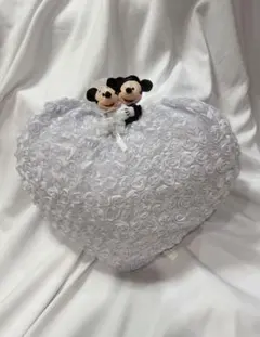 ミッキー ミニー ウェディング ハートクッション ディズニー Disney