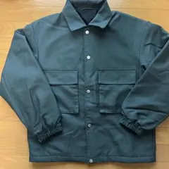 ダークグリーン ボタン式ジャケット