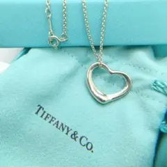 極美品✨　ティファニー　オープンハート　ネックレス　925 シルバー　大ぶり
