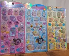 正規品 うるちゅるポップシール おぱんちゅうさぎ んぽちゃむ三枚セット