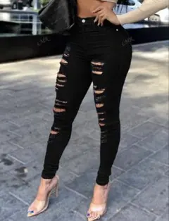 【新品未使用】SHIEN デニム スキニー パンツ カジュアル