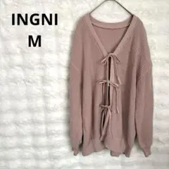 イング リボン ニット ゆったり 春 シンプル ガーリー 上品 フェミニン