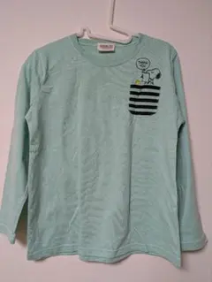 PEANUTS スヌーピー 長袖Tシャツ ミントグリーン