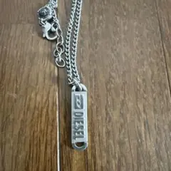 DIESEL ディーゼル ロゴプレート ネックレス シルバーカラー