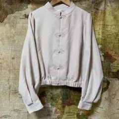 コーデュロイ バルーンスリーブ シャツ　アイボリー