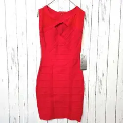 新品♡クラリースコレクション♡レッド クロスデザイン タイトドレス　海外セレブ