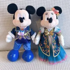 ファンタジースプリングス ミッキー ミニー ぬいぐるみバッジ ぬいば 2点セット