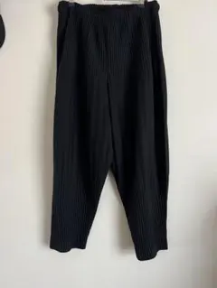 オムプリッセイッセイミヤケ プリーツパンツ 黒 サイズ1 センター