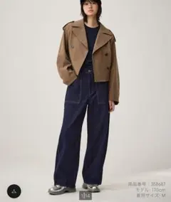 GU×rokh バレルレッグペインタージーンズ　M