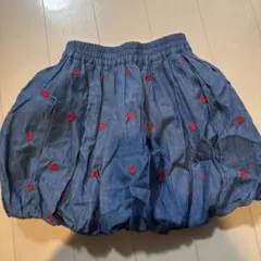 LOWRYS FARM ハート刺繍 バルーンスカート 120-130cm