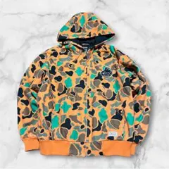 XLARGE エクストララージ　オレンジカモ　アクティブジャケット　フーディ