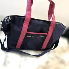 TOMMY HILFIGER ボストンバッグ ネイビー/ピンク