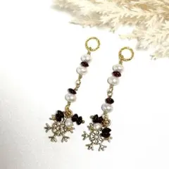 天然石チャーム　ハンドメイドチャーム ピアスチャーム　C628