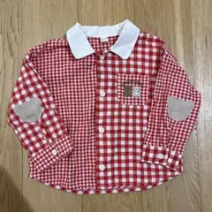 apres les cours tiny bear ギンガムチェックシャツ