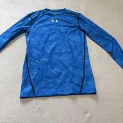 UNDER ARMOUR 青 長袖 アンダーシャツサッカー、野球