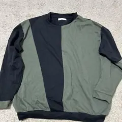 Lui's バイカラー カットソー マルチカラー薄手スウェット Mサイズ