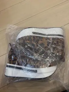 ヒョウ柄 厚底スニーカー ジッパー付き