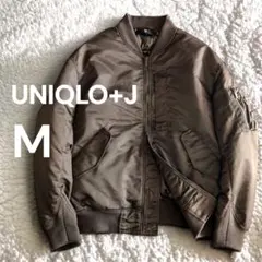ユニクロ＋J ハイブリッドダウン オーバーサイズ MA-1 ブルゾン M カーキ