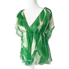 値下げ❣️DIANE von FURSTENBURG シアー素材半袖ブラウスのサムネイル