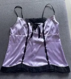 ワコール薄紫色リボン付きキャミソール