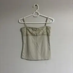 MICHEL KLEIN ベージュ レースキャミソール 38のサムネイル