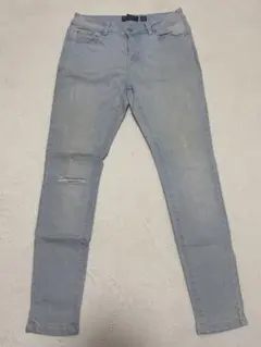 ライトブルー スキニーデニムパンツ