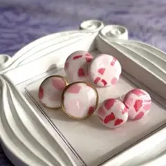 SALE【今日どれ着ける？】ハンドメイドピアス3点セットAサージカルステンレス